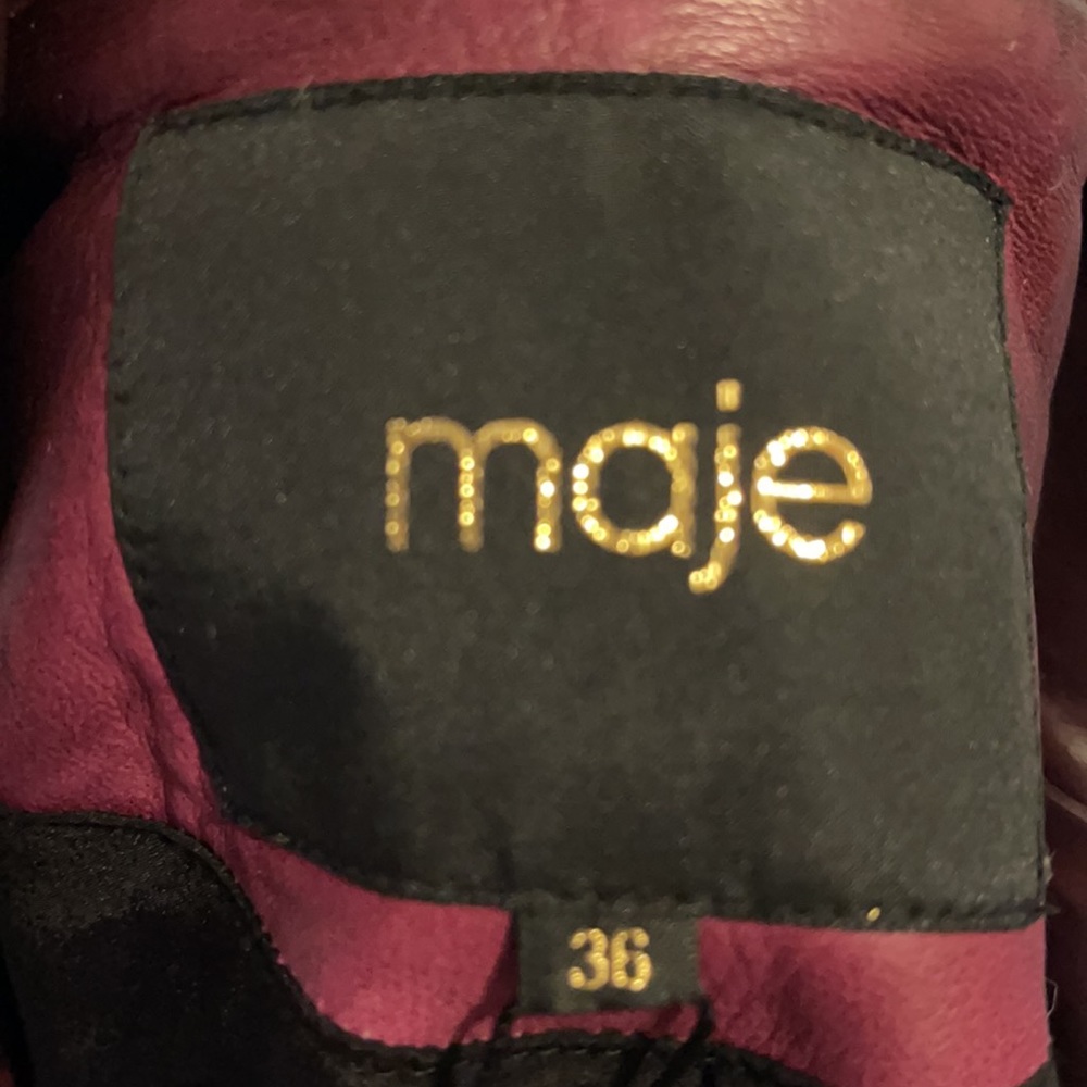 Maje Moto Leather Jacket - Picture 3 of 3